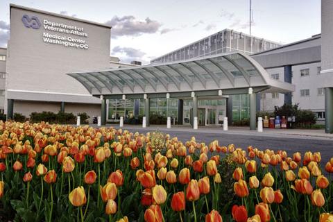 Main entrance for Washington VA Medical Center