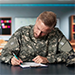 Soldier writing